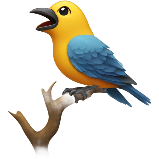 Singing bird  emoji