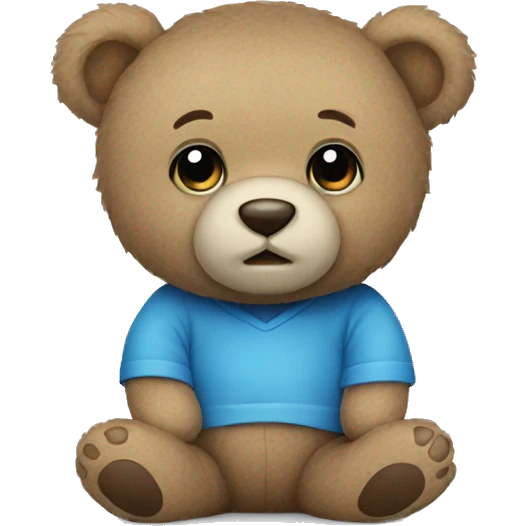 Teddy bear blue emoji