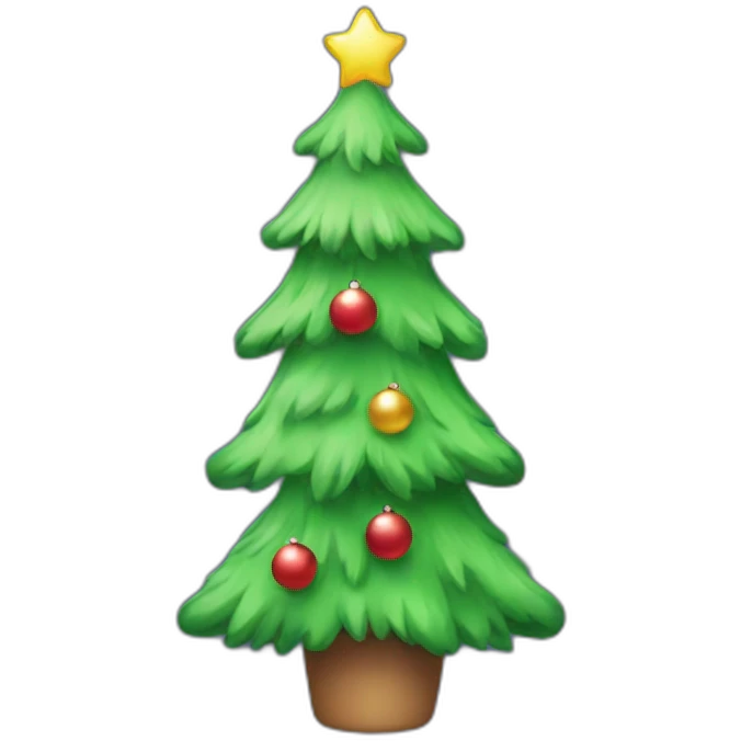 christmas tree kawaii emoji