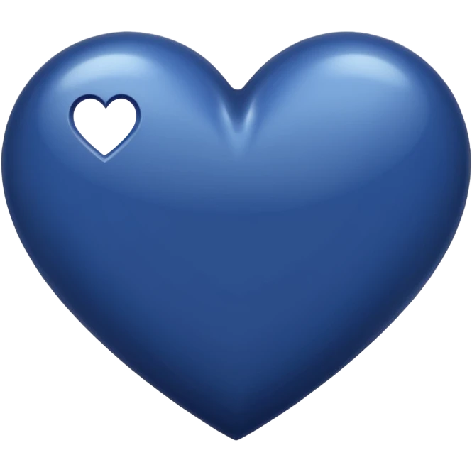 Navy blue heart emoji