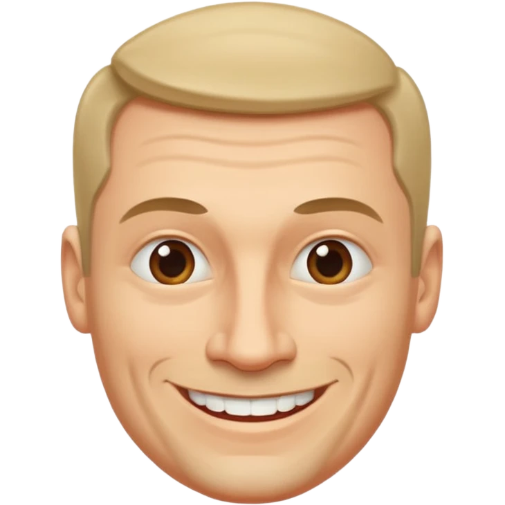 big  clean shaven russian man thick jawed emoji