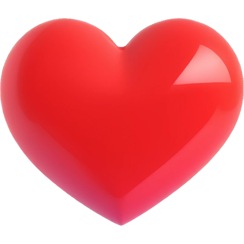 pride heart, shiny and rounded emoji