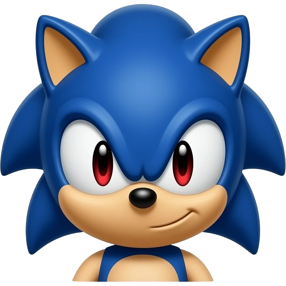 Sonic.Exe BLOODY SONIC WITH BLACK EYEWHITE AND RED PUPILS AND IRISES emoji