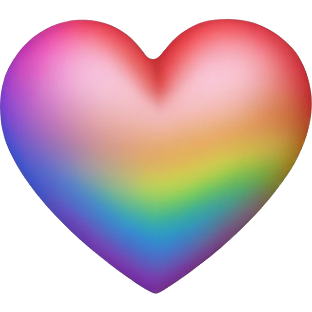 Rainbow love heart  emoji