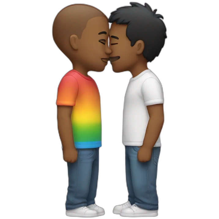 Gay kiss love emoji
