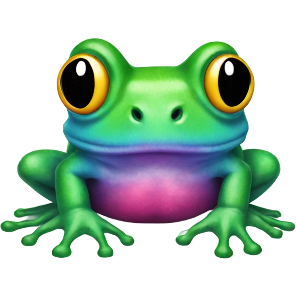 Tie dye frog emoji