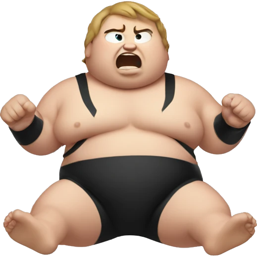 Fat kid wrestling emoji