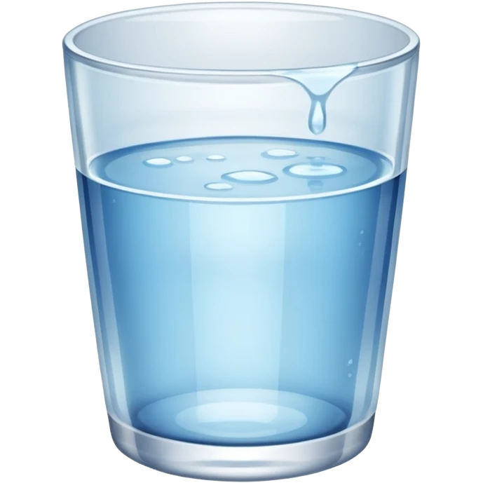 Glass cup filled with water emoji