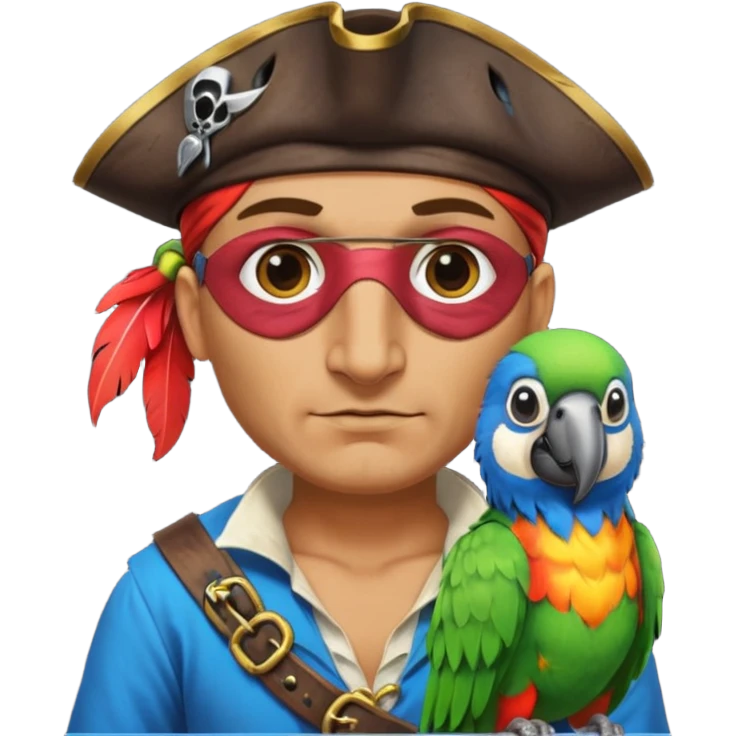 pirate and parrot emoji