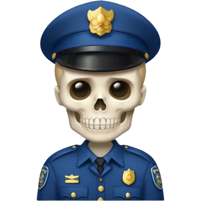 police carsad skeleton emoji