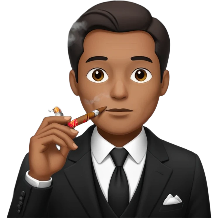 Style Birthday Photoshoot man in black smoking emoji