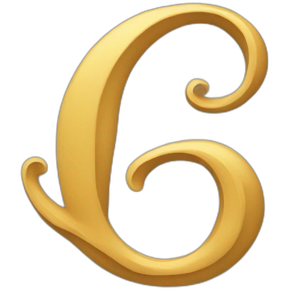 Calligraphic G letter emoji