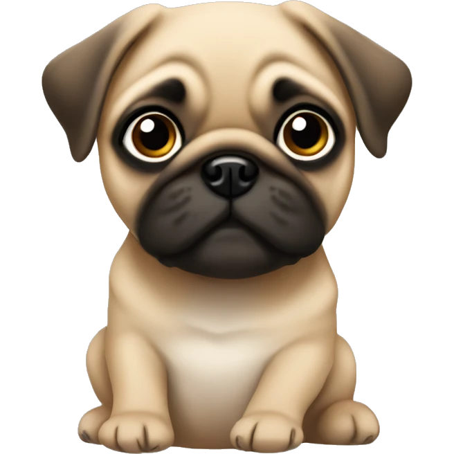 Fawn pug puppy emoji