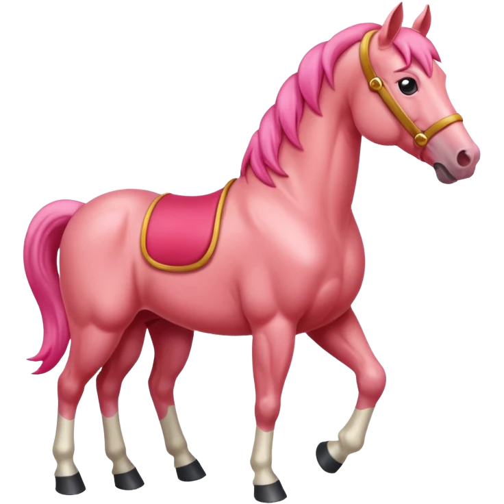 Redpink horse emoji