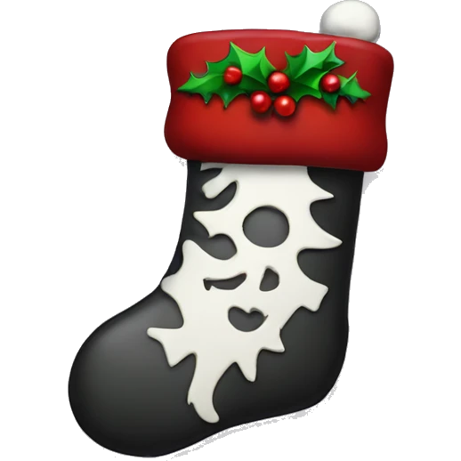 Gothic Christmas stocking emoji