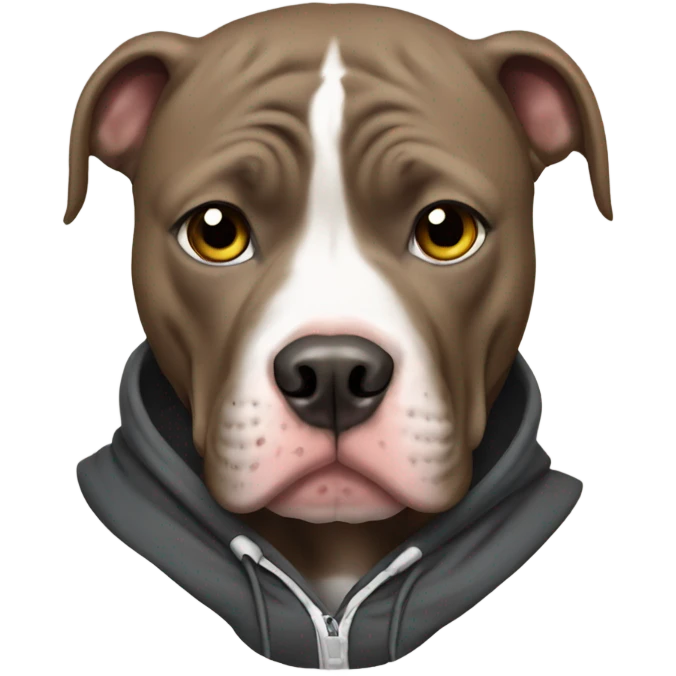 Pitbull wearing hoodie emoji