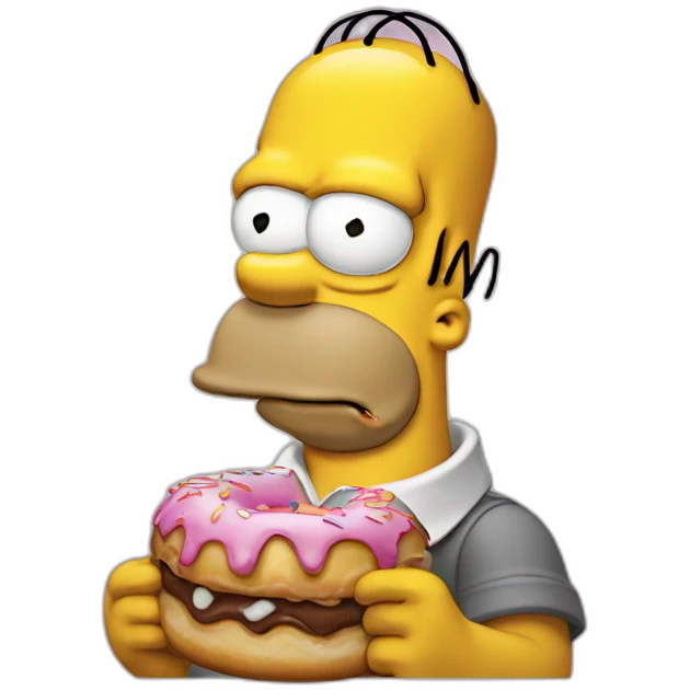 Homer simpson eat donuts emoji