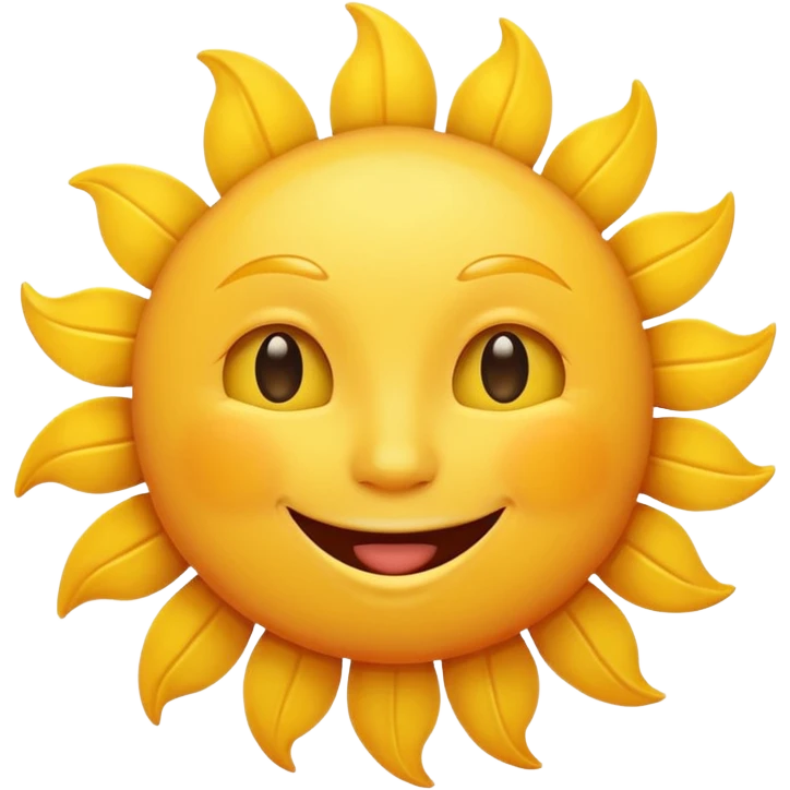 smiling sun emoji, simple and cheerful emoji