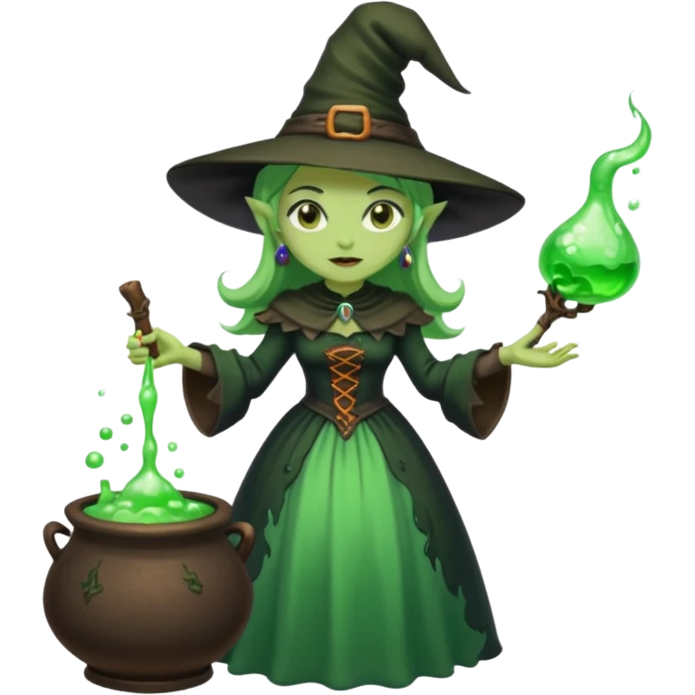 green witch cooking potion emoji