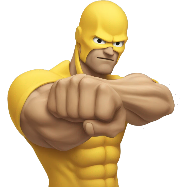 yellow muscle long arm emoji