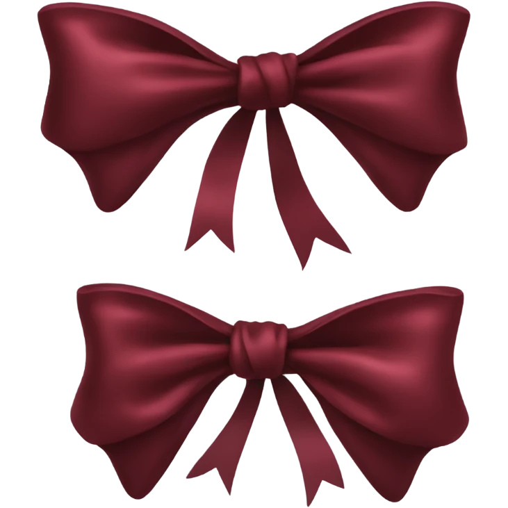 dark red silk bow emoji