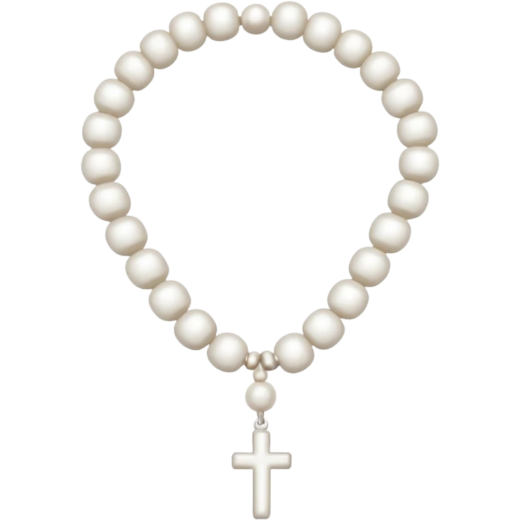 white prayer bead thread  emoji