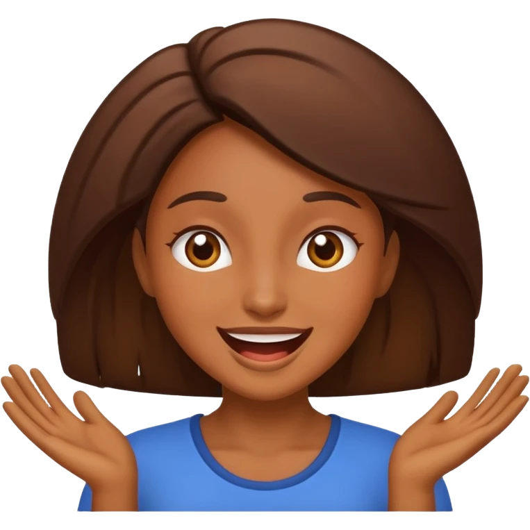 Brown skin woman happy exited  emoji