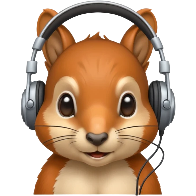 Squirrel with headphones  emoji