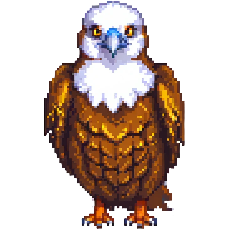 buzzard, pixel art style emoji