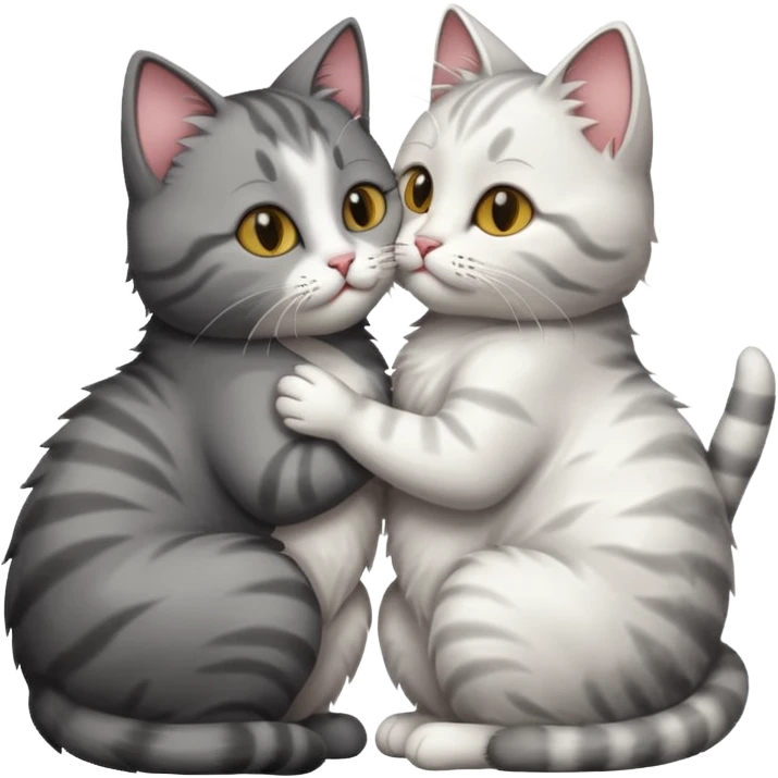 Two cats kissing emoji