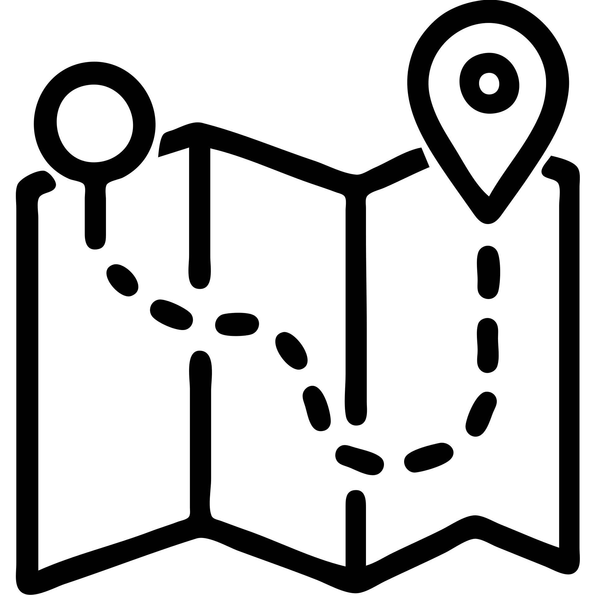 black outlined icon of a map with a route, representing travel emoji