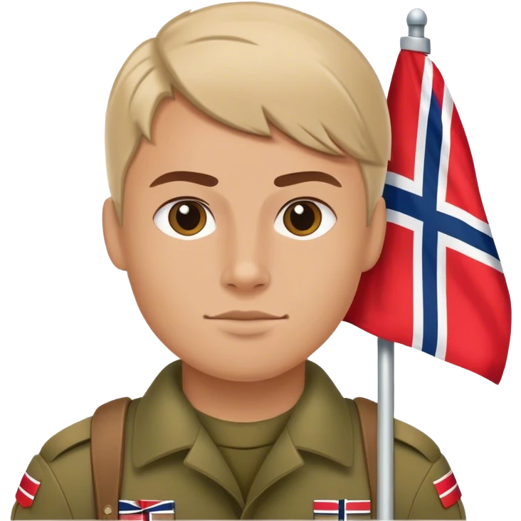 norwegian soldier with flag emoji