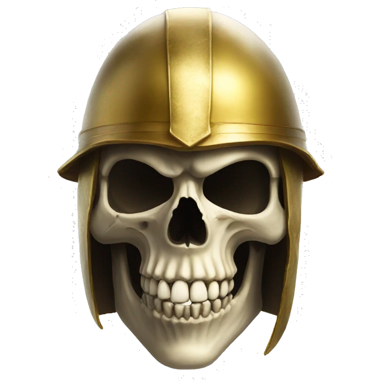 skull in golden war helmet emoji