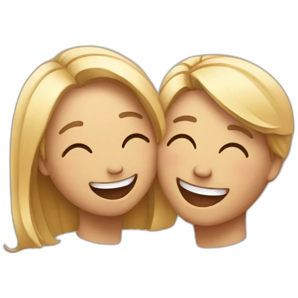 couple in love laughing emoji