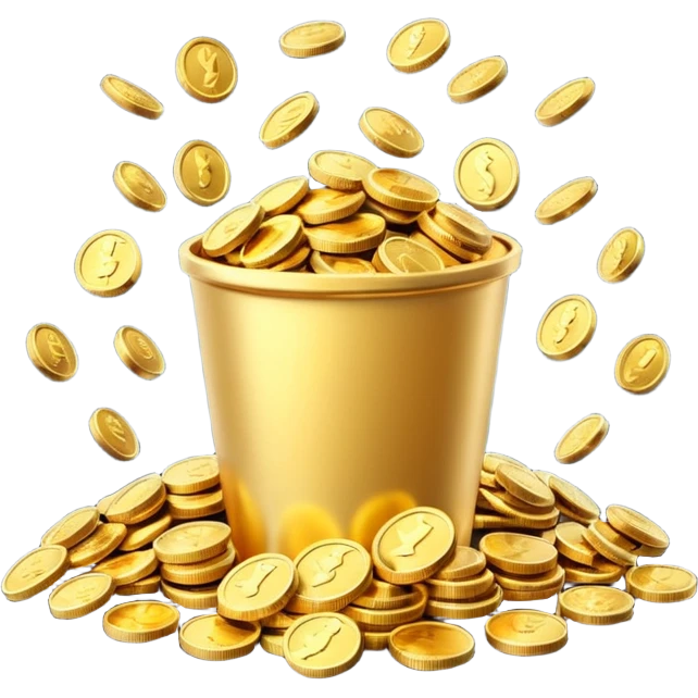 3D icon symbolizing generosity and spending freely, food app context, single object, modern and clean style, soft lighting, isolated, no background
 emoji