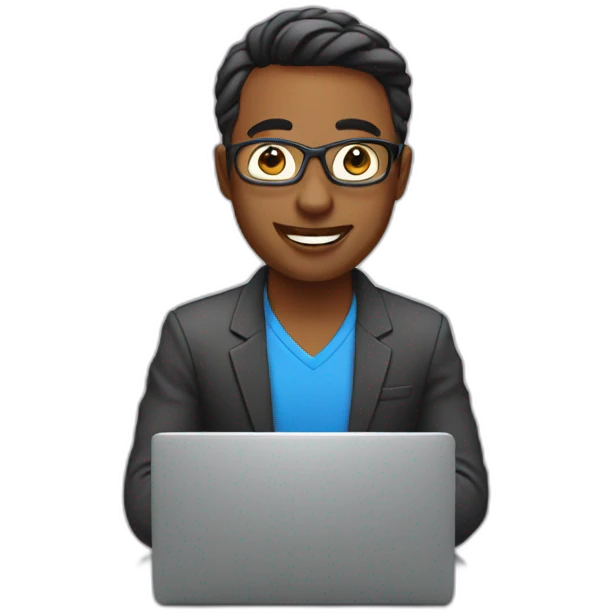 entrepreneur on laptop emoji