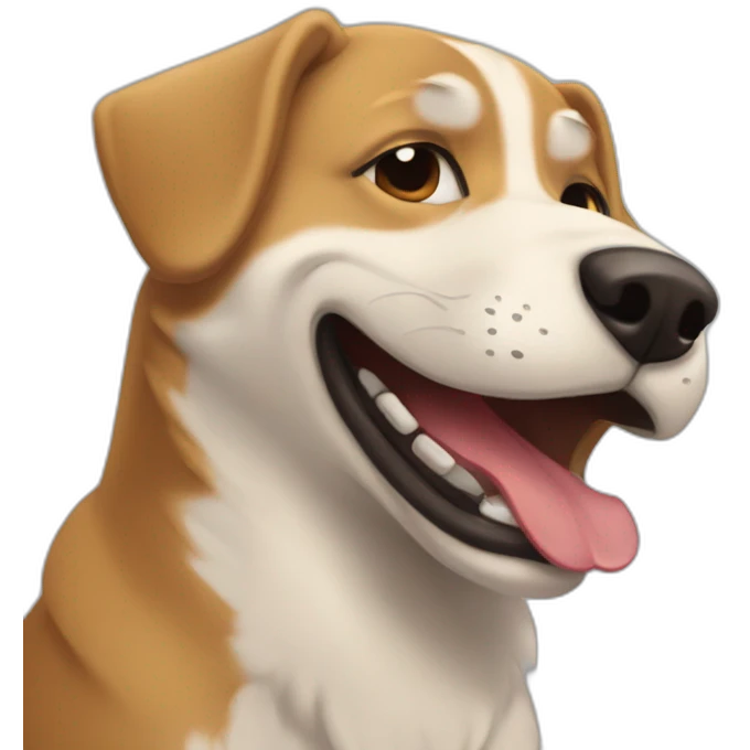 Perro riendo emoji