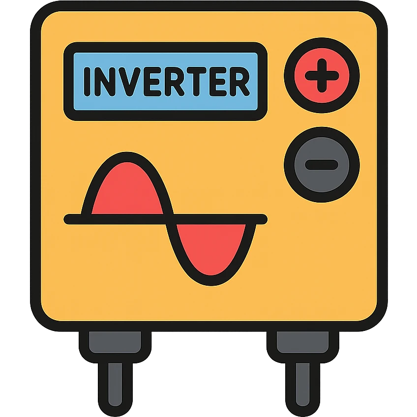 simple and modern icon of an inverter electrical device emoji