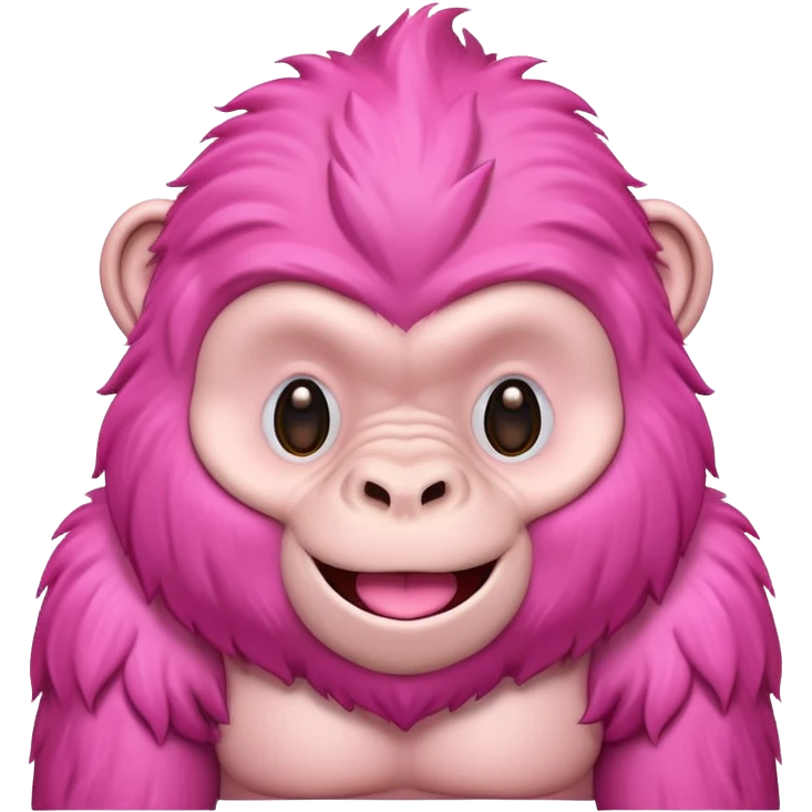 Cute pink gorilla emoji