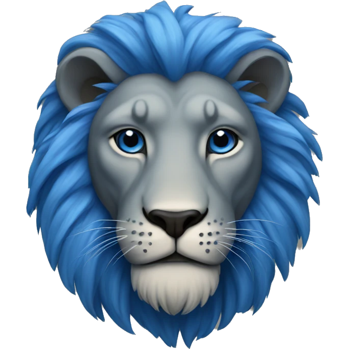 Blue lion  emoji