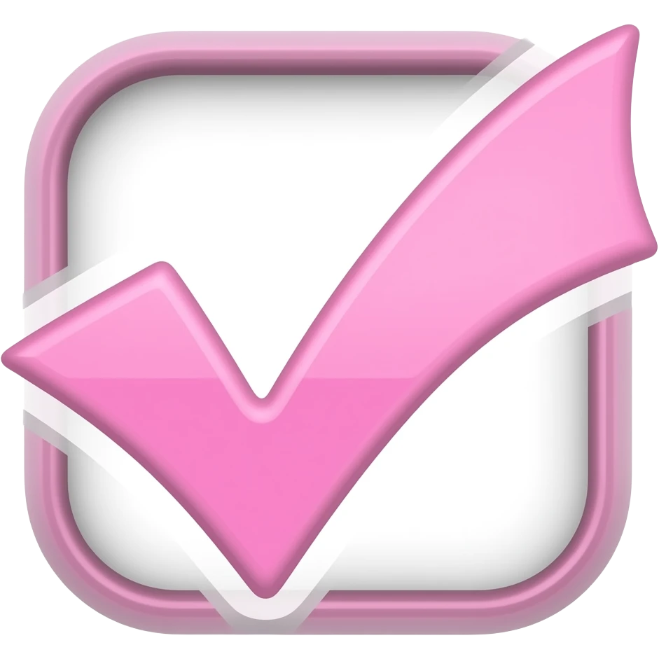 pink checkmark without a box emoji