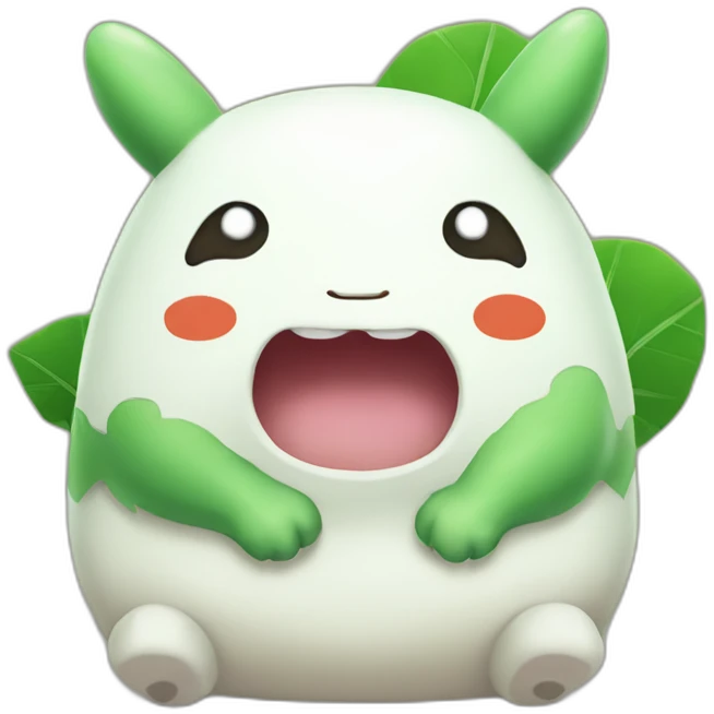 Molang disguise as bulbasaur emoji