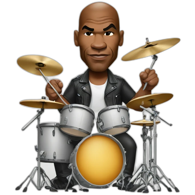 mike tyson playing drums emoji