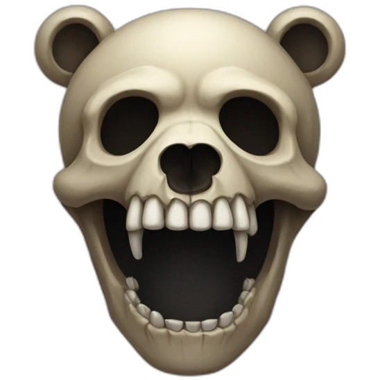 Skull bear emoji