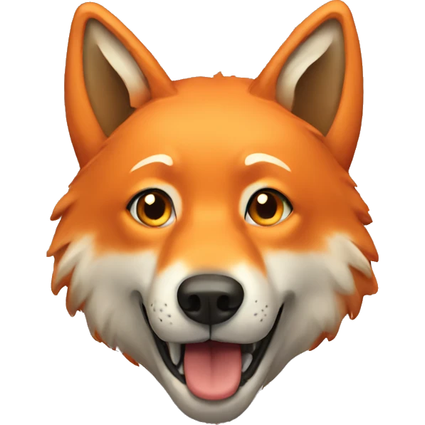 Orange wolf emoji