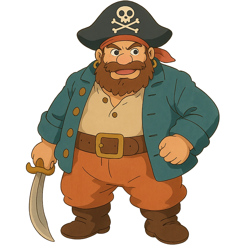 ghibli style pirate emoji