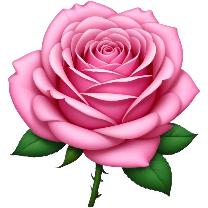 Pink rose emoji