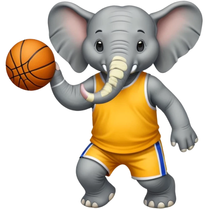 elephant playing basketball emoji