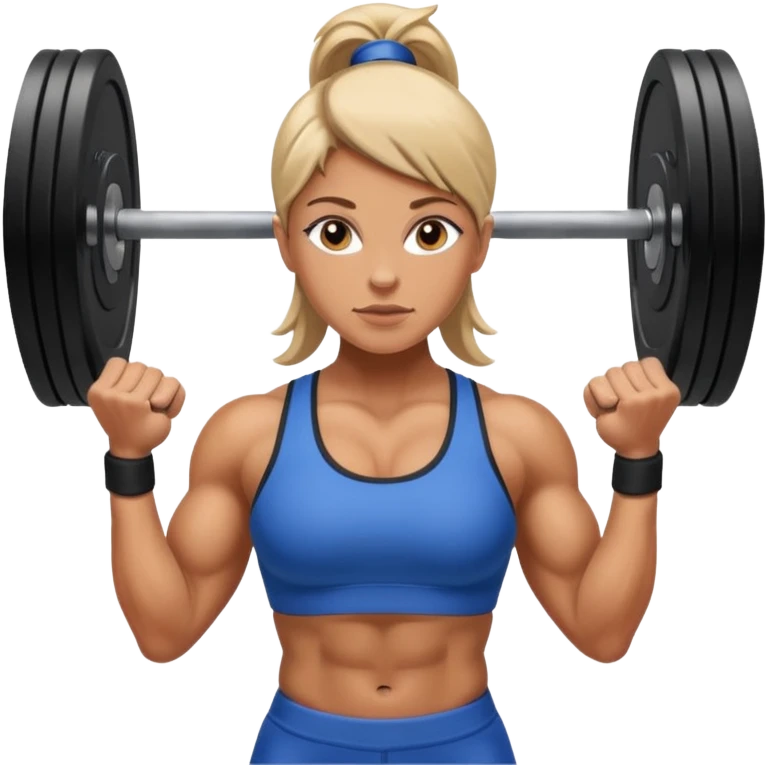 Boss female weight lifter  emoji