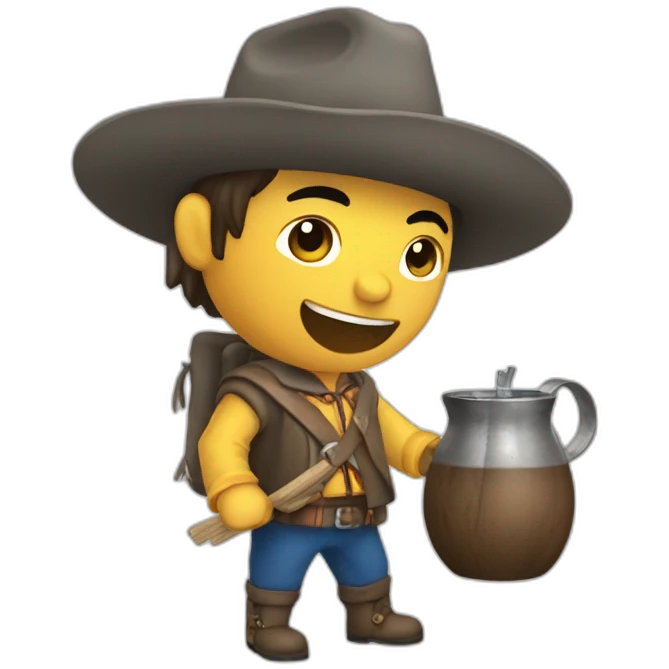gaucho de Argentina tomando mate emoji